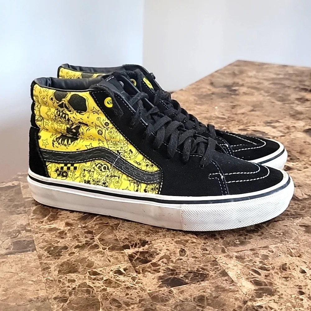 Vans x SpongeBob SquarePants Skate SK8 HI Gigliotti Gold Men's Size 9